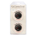 CoasterStone Absorbent Stone Car Coaster - 2 Pack (2 5/8")